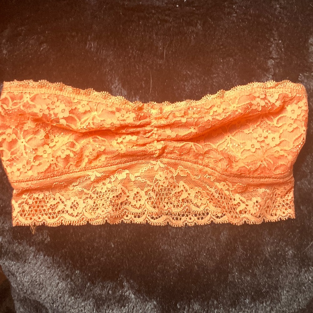 - strapless bralette NWoT Orange size small